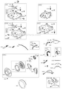 Page D Diagram and Parts List for 12D200 0113, 0355 Briggs and Stratton Engine